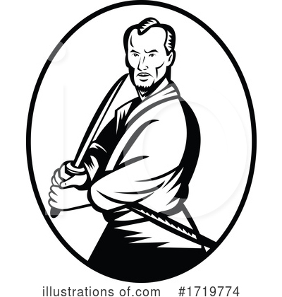 Royalty-Free (RF) Samurai Clipart Illustration by patrimonio - Stock Sample #1719774