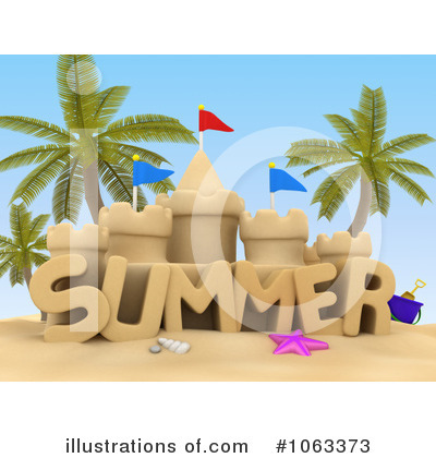 Royalty-Free (RF) Sand Castle Clipart Illustration by BNP Design Studio - Stock Sample #1063373