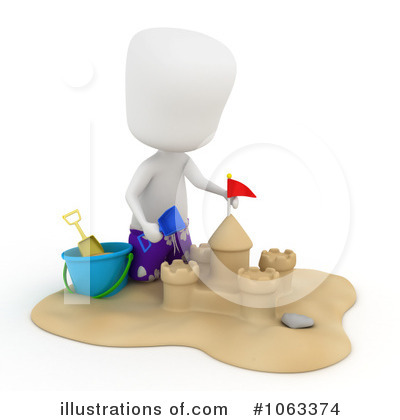 Royalty-Free (RF) Sand Castle Clipart Illustration by BNP Design Studio - Stock Sample #1063374