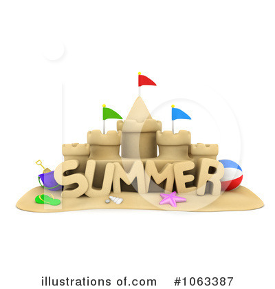 Royalty-Free (RF) Sand Castle Clipart Illustration by BNP Design Studio - Stock Sample #1063387
