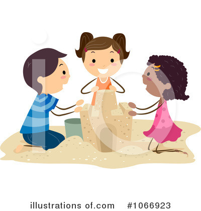 Royalty-Free (RF) Sand Castle Clipart Illustration by BNP Design Studio - Stock Sample #1066923