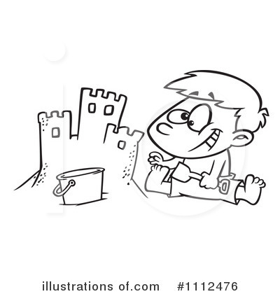 Royalty-Free (RF) Sand Castle Clipart Illustration by toonaday - Stock Sample #1112476