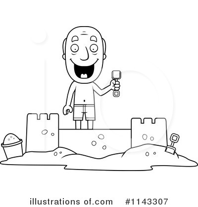 Royalty-Free (RF) Sand Castle Clipart Illustration by Cory Thoman - Stock Sample #1143307