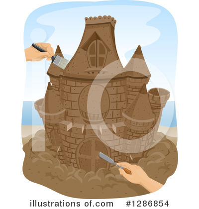 Royalty-Free (RF) Sand Castle Clipart Illustration by BNP Design Studio - Stock Sample #1286854