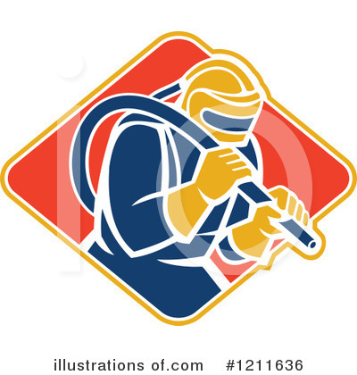 Royalty-Free (RF) Sandblaster Clipart Illustration by patrimonio - Stock Sample #1211636