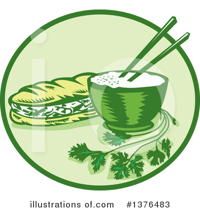 Royalty-Free (RF) Sandwich Clipart Illustration by patrimonio - Stock Sample #1376483