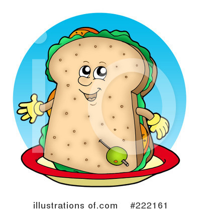 Royalty-Free (RF) Sandwich Clipart Illustration by visekart - Stock Sample #222161