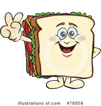 Royalty-Free (RF) Sandwich Clipart Illustration by Dennis Holmes Designs - Stock Sample #78958