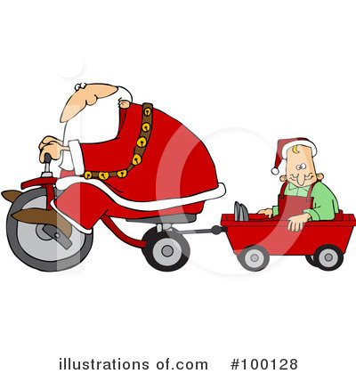 Royalty-Free (RF) Santa Clipart Illustration by djart - Stock Sample #100128
