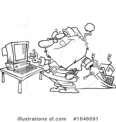 Computer Repair Clipart #1046091 by toonaday