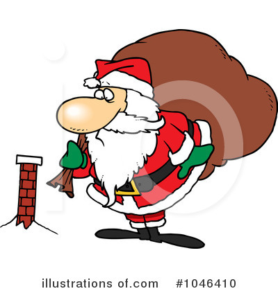 Royalty-Free (RF) Santa Clipart Illustration by toonaday - Stock Sample #1046410