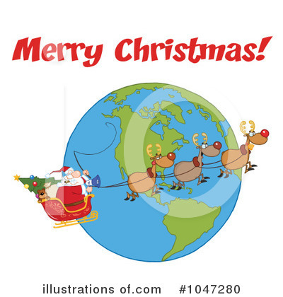 Christmas Greeting Clipart #1047280 by Hit Toon