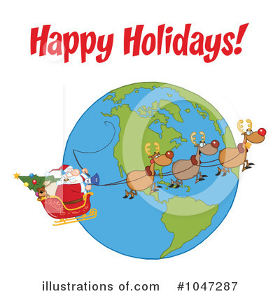 Christmas Greeting Clipart #1047287 by Hit Toon