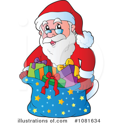 Royalty-Free (RF) Santa Clipart Illustration by visekart - Stock Sample #1081634