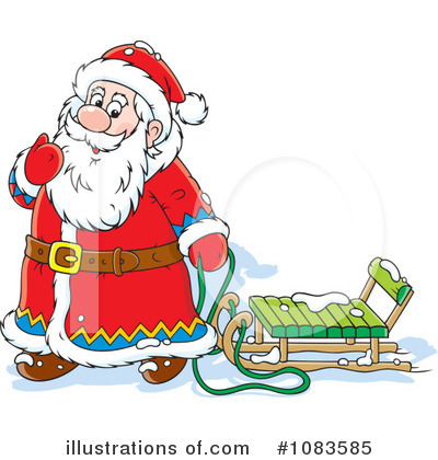 Royalty-Free (RF) Santa Clipart Illustration by Alex Bannykh - Stock Sample #1083585