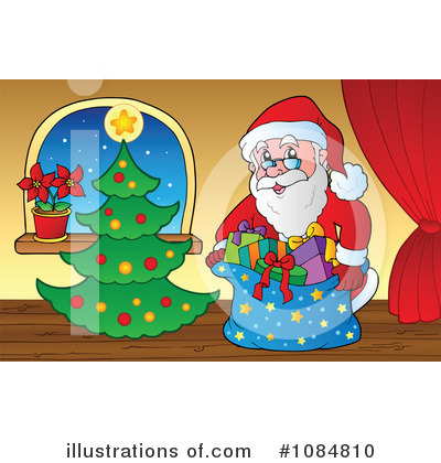 Royalty-Free (RF) Santa Clipart Illustration by visekart - Stock Sample #1084810