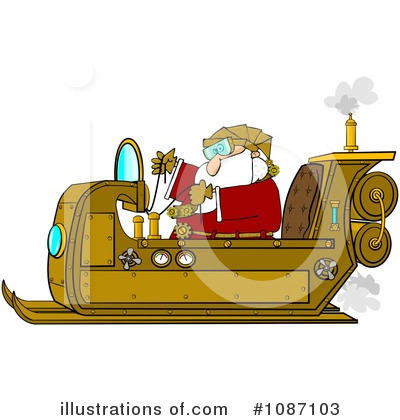 Santas Sleigh Clipart #1087103 by djart