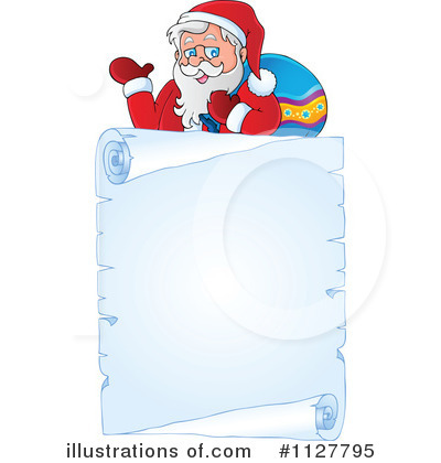 Royalty-Free (RF) Santa Clipart Illustration by visekart - Stock Sample #1127795
