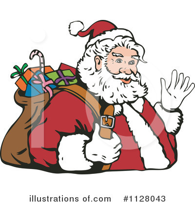 Royalty-Free (RF) Santa Clipart Illustration by patrimonio - Stock Sample #1128043