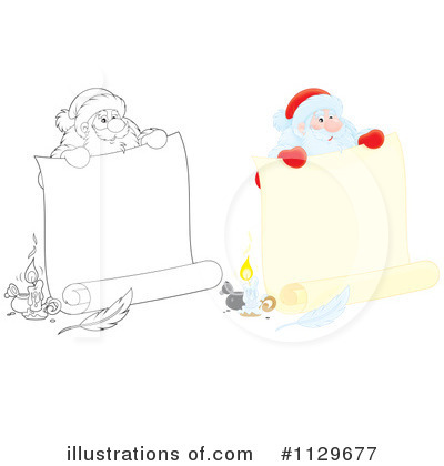 Royalty-Free (RF) Santa Clipart Illustration by Alex Bannykh - Stock Sample #1129677