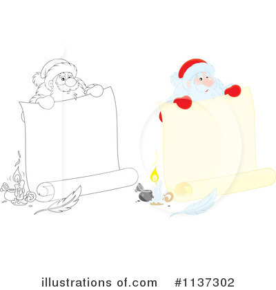 Royalty-Free (RF) Santa Clipart Illustration by Alex Bannykh - Stock Sample #1137302