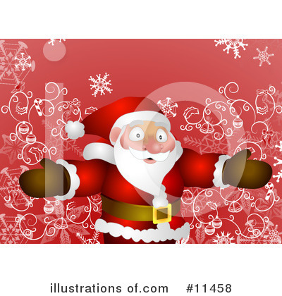 Royalty-Free (RF) Santa Clipart Illustration by AtStockIllustration - Stock Sample #11458