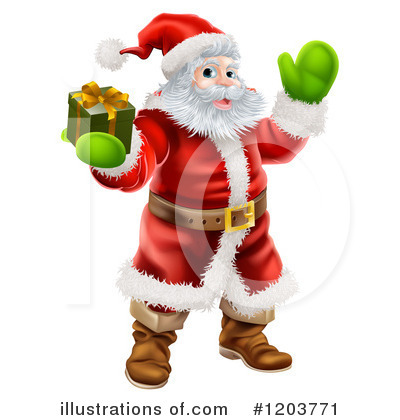 Royalty-Free (RF) Santa Clipart Illustration by AtStockIllustration - Stock Sample #1203771
