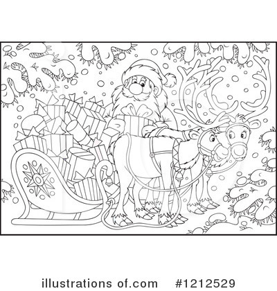 Royalty-Free (RF) Santa Clipart Illustration by Alex Bannykh - Stock Sample #1212529