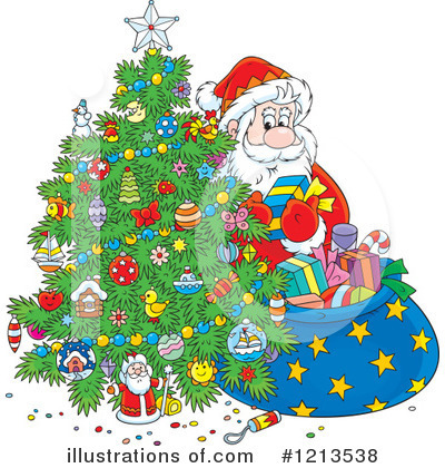 Royalty-Free (RF) Santa Clipart Illustration by Alex Bannykh - Stock Sample #1213538