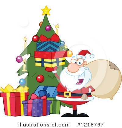 Royalty-Free (RF) Santa Clipart Illustration by Hit Toon - Stock Sample #1218767