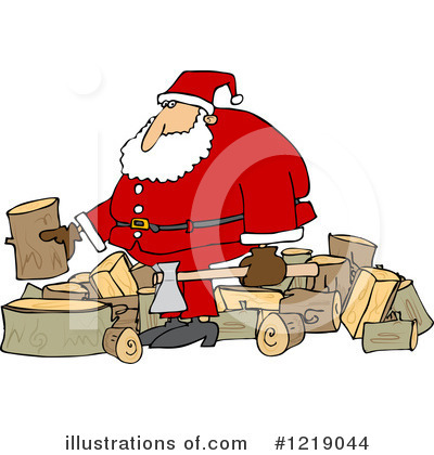 Royalty-Free (RF) Santa Clipart Illustration by djart - Stock Sample #1219044