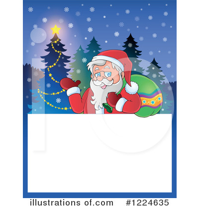 Royalty-Free (RF) Santa Clipart Illustration by visekart - Stock Sample #1224635