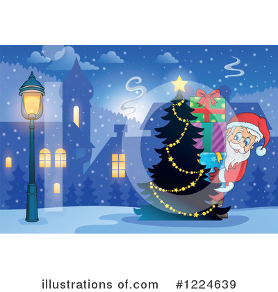 Royalty-Free (RF) Santa Clipart Illustration by visekart - Stock Sample #1224639