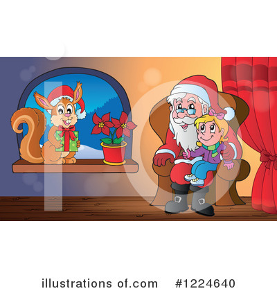 Royalty-Free (RF) Santa Clipart Illustration by visekart - Stock Sample #1224640