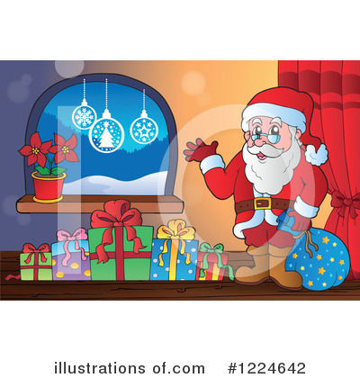 Royalty-Free (RF) Santa Clipart Illustration by visekart - Stock Sample #1224642