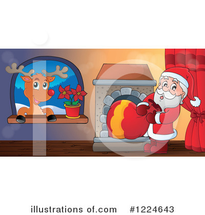 Royalty-Free (RF) Santa Clipart Illustration by visekart - Stock Sample #1224643