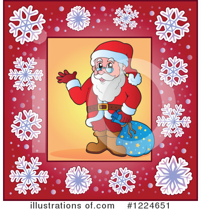 Royalty-Free (RF) Santa Clipart Illustration by visekart - Stock Sample #1224651