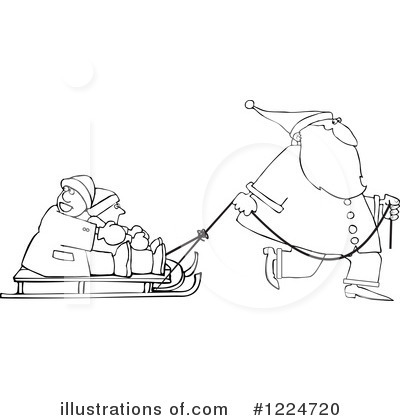 Royalty-Free (RF) Santa Clipart Illustration by djart - Stock Sample #1224720