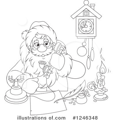 Royalty-Free (RF) Santa Clipart Illustration by Alex Bannykh - Stock Sample #1246348