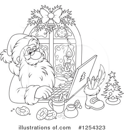 Royalty-Free (RF) Santa Clipart Illustration by Alex Bannykh - Stock Sample #1254323