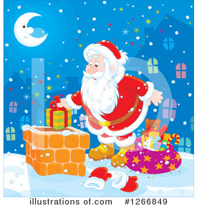 Royalty-Free (RF) Santa Clipart Illustration by Alex Bannykh - Stock Sample #1266849