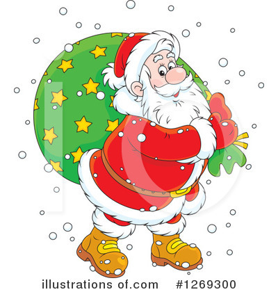 Royalty-Free (RF) Santa Clipart Illustration by Alex Bannykh - Stock Sample #1269300