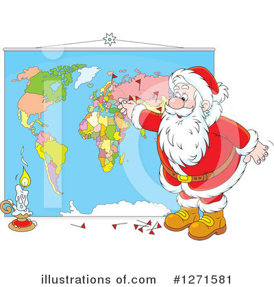 Royalty-Free (RF) Santa Clipart Illustration by Alex Bannykh - Stock Sample #1271581