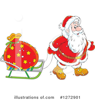 Santas Sack Clipart #1272901 by Alex Bannykh