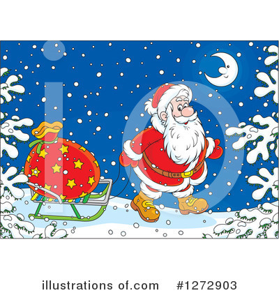 Royalty-Free (RF) Santa Clipart Illustration by Alex Bannykh - Stock Sample #1272903
