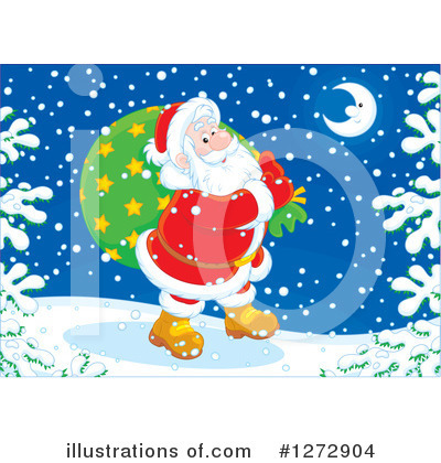 Royalty-Free (RF) Santa Clipart Illustration by Alex Bannykh - Stock Sample #1272904