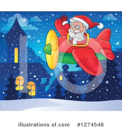 Royalty-Free (RF) Santa Clipart Illustration by visekart - Stock Sample #1274546