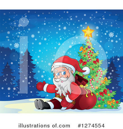 Royalty-Free (RF) Santa Clipart Illustration by visekart - Stock Sample #1274554