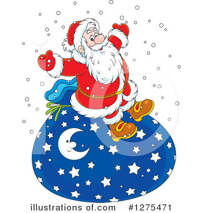 Royalty-Free (RF) Santa Clipart Illustration by Alex Bannykh - Stock Sample #1275471