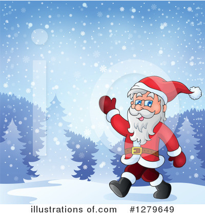 Royalty-Free (RF) Santa Clipart Illustration by visekart - Stock Sample #1279649